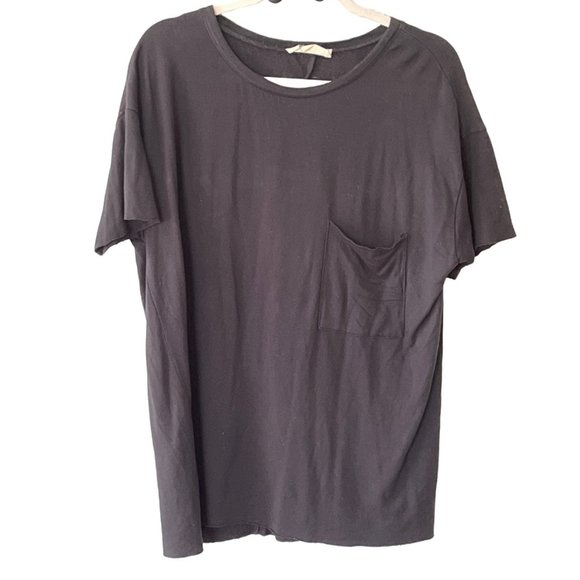 Excuse Me I Have To Go Be Awesome Short Sleeve T-Shirt black with pocket raw hem - Picture 1 of 5